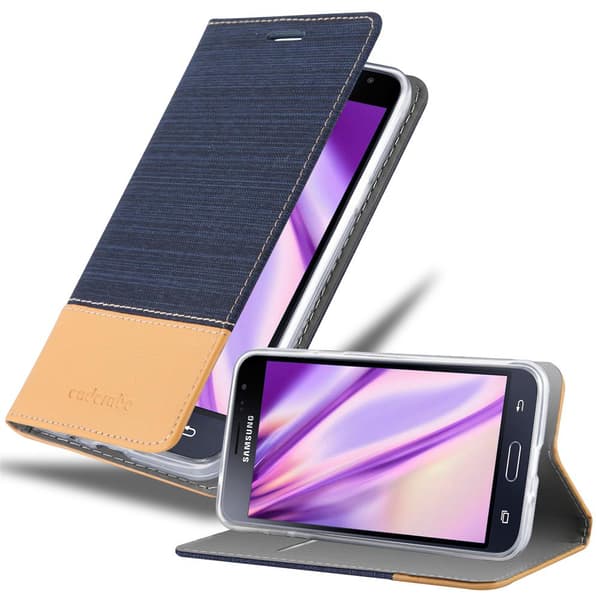 Samsung Galaxy J3 2016 Skal Plånboksfodral med magnetisk stängning, ståfunktion och kortficka