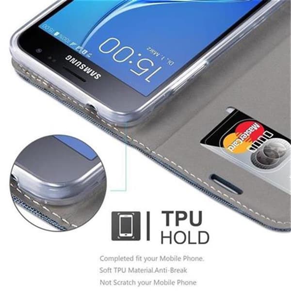 Samsung Galaxy J3 2016 Skal Plånboksfodral med magnetisk stängning, ståfunktion och kortficka