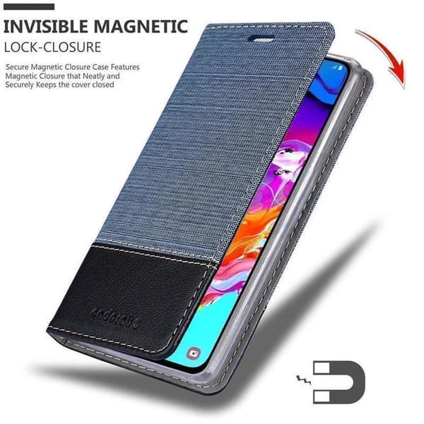 Samsung Galaxy A70 / A70s Skal Plånboksfodral med magnetisk stängning, ståfunktion och kortficka