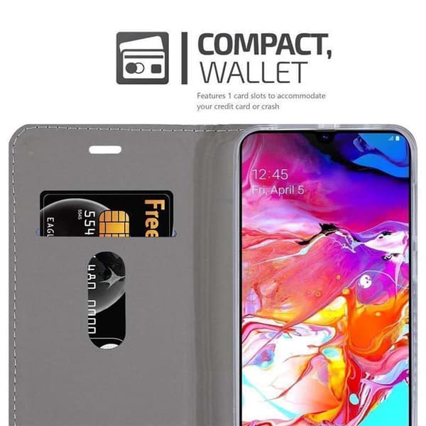 Samsung Galaxy A70 / A70s Skal Plånboksfodral med magnetisk stängning, ståfunktion och kortficka