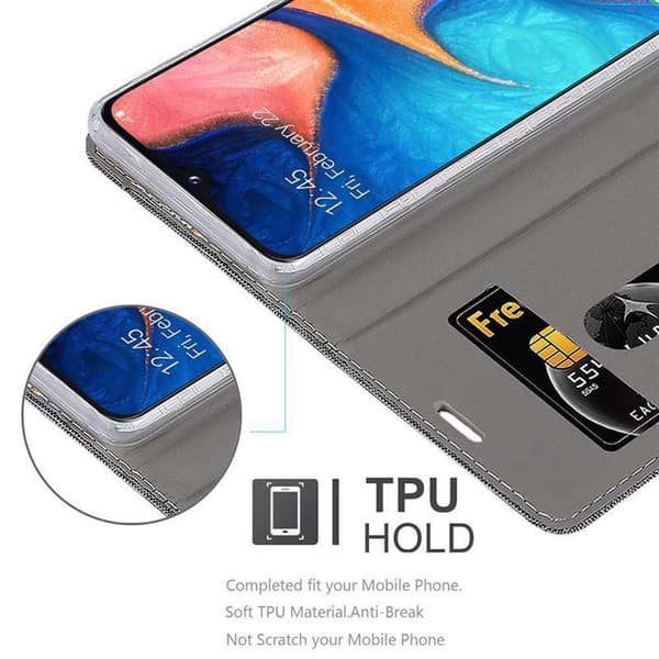 Samsung Galaxy A10e / A20e Suojakotelo Suojakuori Lompakkokotelo Matkapuhelinkotelo jossa magneettisuljenta, jalusta-toiminto ja korttitasku