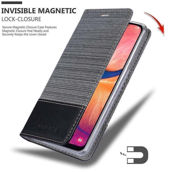 Samsung Galaxy A10e / A20e Suojakotelo Suojakuori Lompakkokotelo Matkapuhelinkotelo jossa magneettisuljenta, jalusta-toiminto ja korttitasku