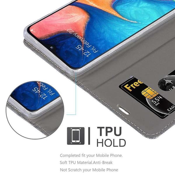 Samsung Galaxy A10e / A20e Suojakotelo Suojakuori Lompakkokotelo Matkapuhelinkotelo jossa magneettisuljenta, jalusta-toiminto ja korttitasku