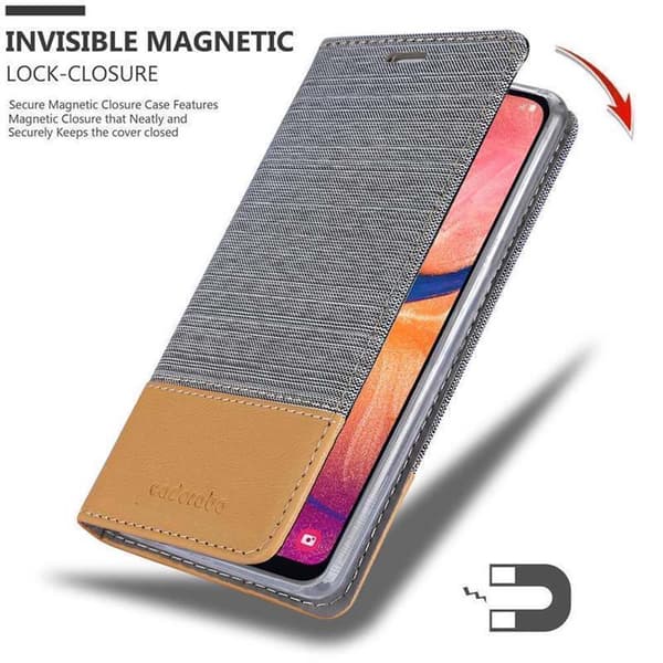 Samsung Galaxy A10e / A20e Suojakotelo Suojakuori Lompakkokotelo Matkapuhelinkotelo jossa magneettisuljenta, jalusta-toiminto ja korttitasku