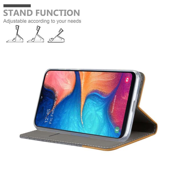 Samsung Galaxy A10e / A20e Suojakotelo Suojakuori Lompakkokotelo Matkapuhelinkotelo jossa magneettisuljenta, jalusta-toiminto ja korttitasku