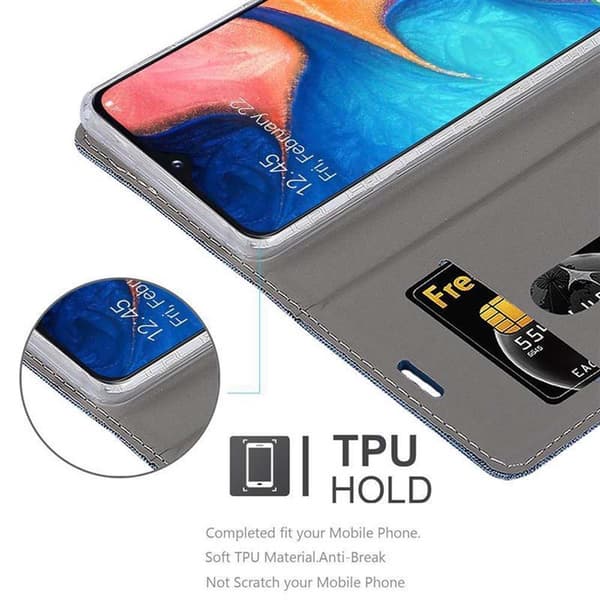 Samsung Galaxy A10e / A20e Suojakotelo Suojakuori Lompakkokotelo Matkapuhelinkotelo jossa magneettisuljenta, jalusta-toiminto ja korttitasku
