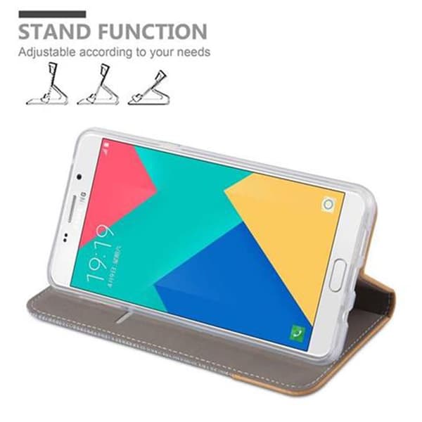 Deksel til Samsung Galaxy A9 2016 Lommebokdeksel med magnetisk lukking, stativfunksjon og kortlomme