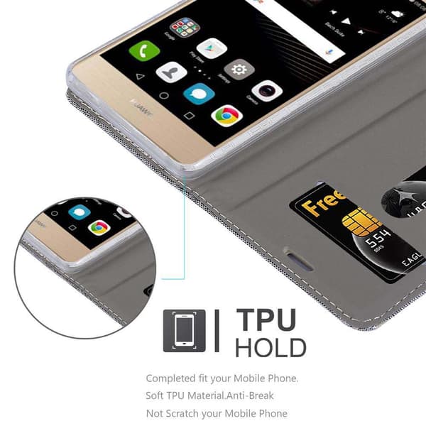 Huawei P8 MAX Skal Plånboksfodral med magnetisk stängning, ståfunktion och kortficka