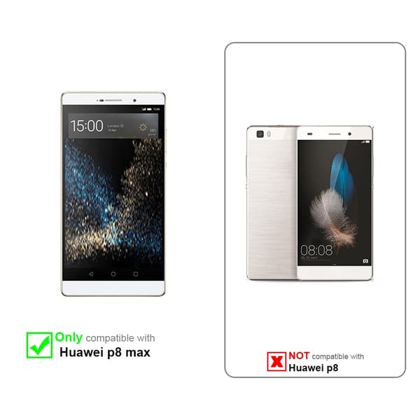Huawei P8 MAX Skal Plånboksfodral med magnetisk stängning, ståfunktion och kortficka