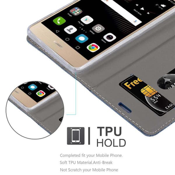 Huawei P8 MAX Skal Plånboksfodral med magnetisk stängning, ståfunktion och kortficka
