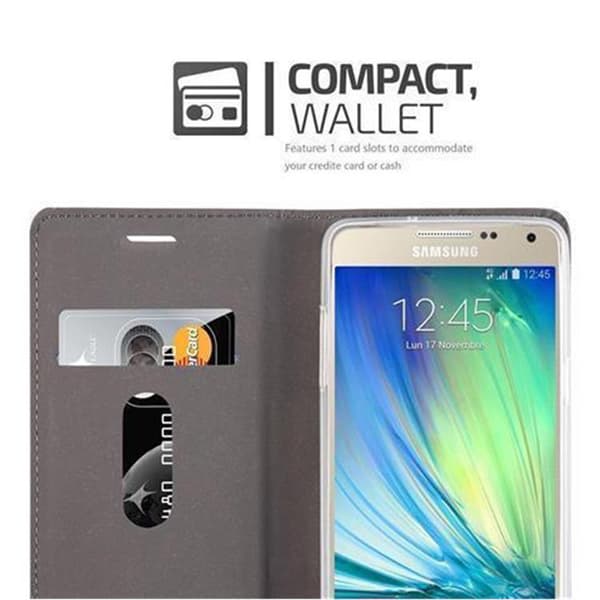 Deksel til Samsung Galaxy A5 2015 Lommebokdeksel med magnetisk lukking, stativfunksjon og kortlomme