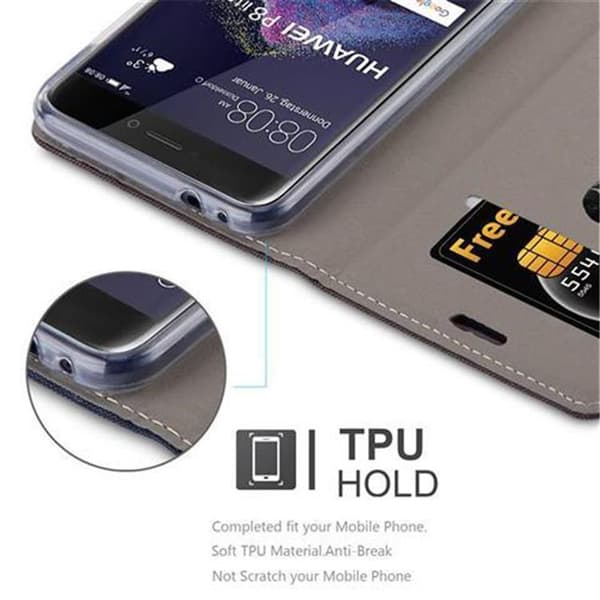 Huawei P8 LITE 2017 / P9 LITE 2017 Skal Plånboksfodral med magnetisk stängning, ståfunktion och kortficka