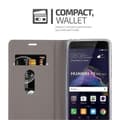 Pikkukuva 7 / 7: Huawei P8 LITE 2017 / P9 LITE 2017 Suojakotelo Suojakuori Lompakkokotelo Matkapuhelinkotelo jossa magneettisuljenta, jalusta-toiminto ja korttitasku