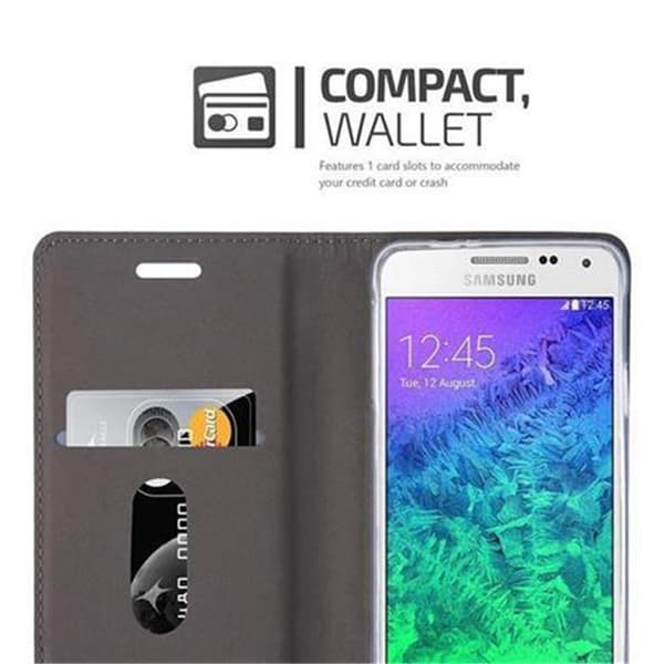 Samsung Galaxy ALPHA Skal Plånboksfodral med magnetisk stängning, ståfunktion och kortficka