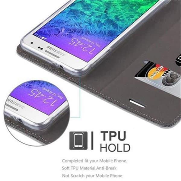 Samsung Galaxy ALPHA Skal Plånboksfodral med magnetisk stängning, ståfunktion och kortficka