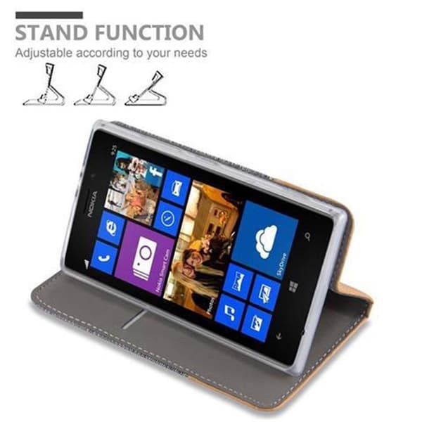 Nokia Lumia 925 Suojakotelo Suojakuori Lompakkokotelo Matkapuhelinkotelo jossa magneettisuljenta, jalusta-toiminto ja korttitasku