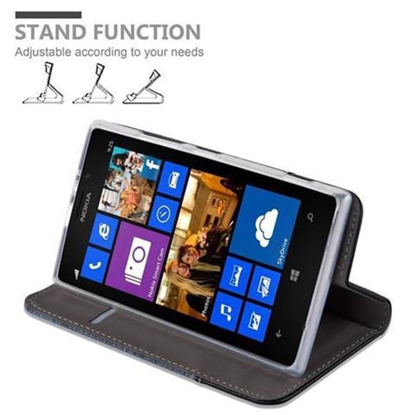 Nokia Lumia 925 Suojakotelo Suojakuori Lompakkokotelo Matkapuhelinkotelo jossa magneettisuljenta, jalusta-toiminto ja korttitasku