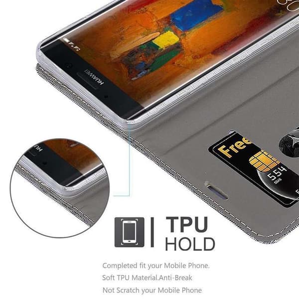 Deksel til Huawei MATE 9 PRO Lommebokdeksel med magnetisk lukking, stativfunksjon og kortlomme