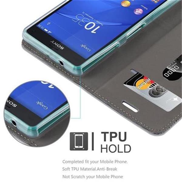 Sony Xperia Z3 COMPACT Suojakotelo Suojakuori Lompakkokotelo Matkapuhelinkotelo jossa magneettisuljenta, jalusta-toiminto ja korttitasku