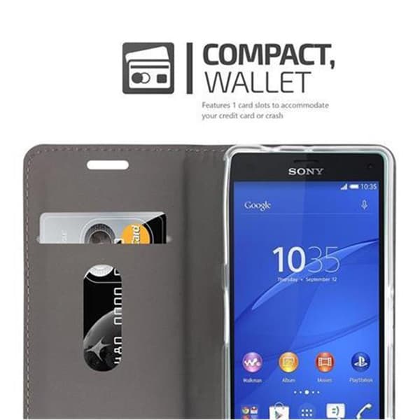 Sony Xperia Z3 COMPACT Suojakotelo Suojakuori Lompakkokotelo Matkapuhelinkotelo jossa magneettisuljenta, jalusta-toiminto ja korttitasku