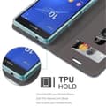 Pikkukuva 5 / 7: Sony Xperia Z3 COMPACT Suojakotelo Suojakuori Lompakkokotelo Matkapuhelinkotelo jossa magneettisuljenta, jalusta-toiminto ja korttitasku