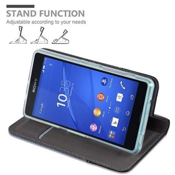 Sony Xperia Z3 COMPACT Suojakotelo Suojakuori Lompakkokotelo Matkapuhelinkotelo jossa magneettisuljenta, jalusta-toiminto ja korttitasku