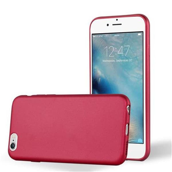 iPhone 6 / 6S Cover Etui Case () METALLISK RØD