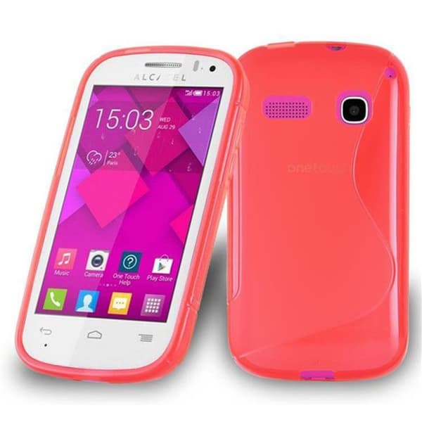 Alcatel OneTouch POP S3 Skal Fodral Skal Mobilskydd av flexibelt TPU-silikon Case Cover CANDY ÄPPLE RÖD