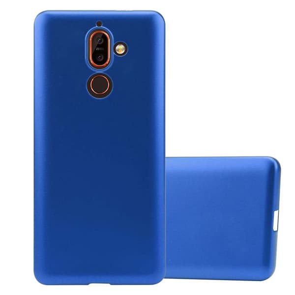 Nokia 7 PLUS Skal Fodral Mobilskydd av flexibelt TPU-silikon METALLISKT BLÅ