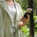 Pikkukuva 8 / 11: Apple iPhone X / XS Suojakuori ketju Apple iPhone X / XS Silikoni suojakotelo hopea renkaat, johto hihna ja irrotettava asia