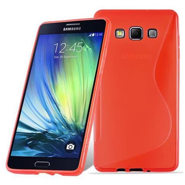 Deksel til Samsung Galaxy A7 2015 Beskyttelsesdeksel av fleksibelt TPU-silikon i S-Line-design