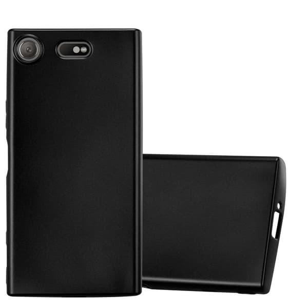 Deksel til Sony Xperia XZ1 COMPACT Beskyttelsesdeksel laget av fleksibelt TPU-silikon METALLISK SVART