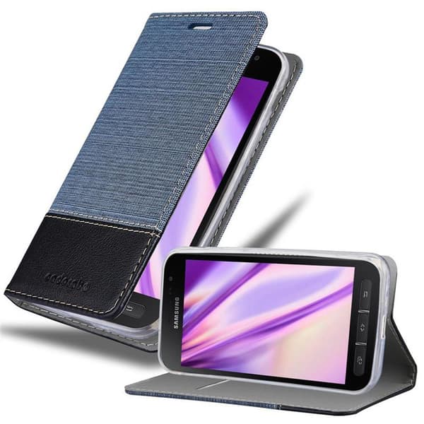 Deksel til Samsung Galaxy XCover 4 / XCover 4s Lommebokdeksel med magnetisk lukking, stativfunksjon og kortlomme MØRKE BLÅ SORT