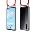Pikkukuva 9 / 9: Huawei P30 Suojakuori ketju Huawei P30 Silikoni suojakotelo hopea renkaat, johto hihna ja irrotettava asia