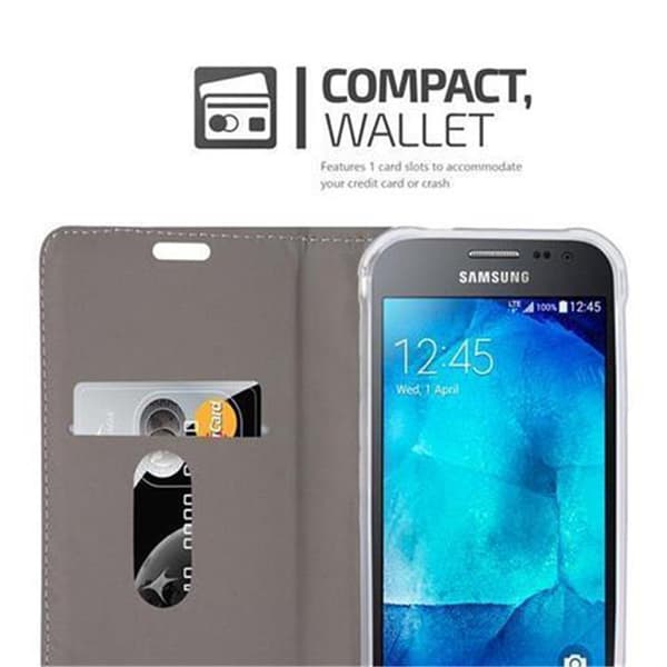 Deksel til Samsung Galaxy XCover 3 Lommebokdeksel med magnetisk lukking, stativfunksjon og kortlomme