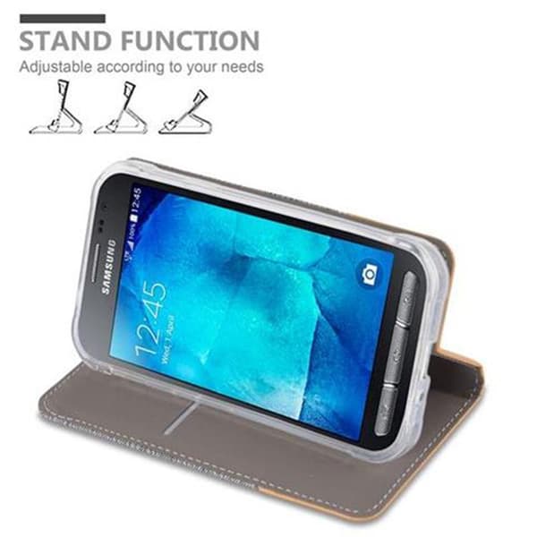 Deksel til Samsung Galaxy XCover 3 Lommebokdeksel med magnetisk lukking, stativfunksjon og kortlomme
