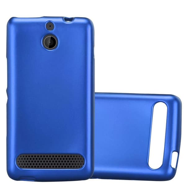 Sony Xperia E1 Skal Fodral Mobilskydd av flexibelt TPU-silikon METALLISKT BLÅ