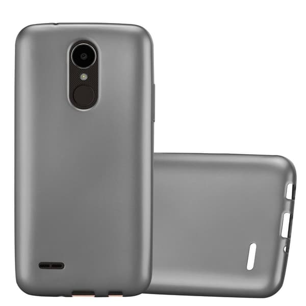 LG K4 2017 Skal Fodral Mobilskydd av flexibelt TPU-silikon METALLISKT GRÅ
