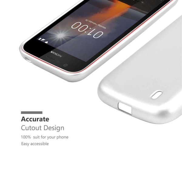 Nokia 1 2018 Skal Fodral Mobilskydd av flexibelt TPU-silikon