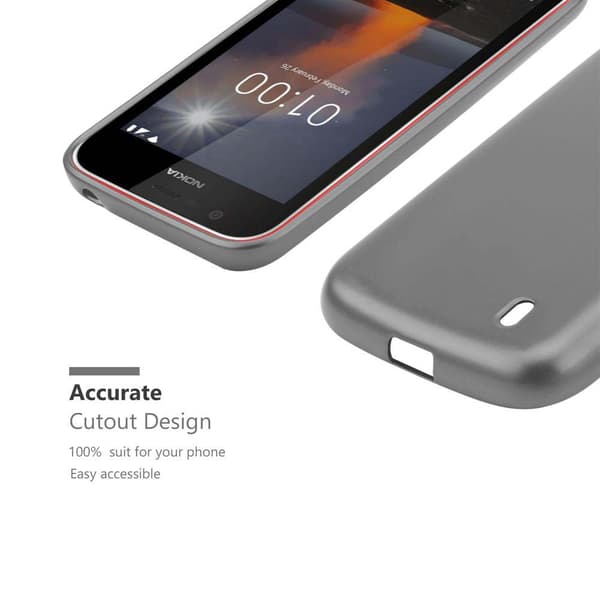 Nokia 1 2018 Skal Fodral Mobilskydd av flexibelt TPU-silikon