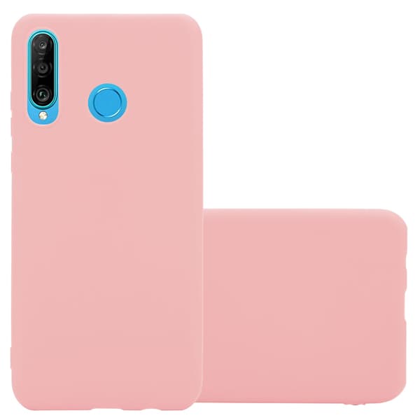 Huawei P30 LITE Suojakuori Suojakotelo CANDY VAALEANPUNAINEN