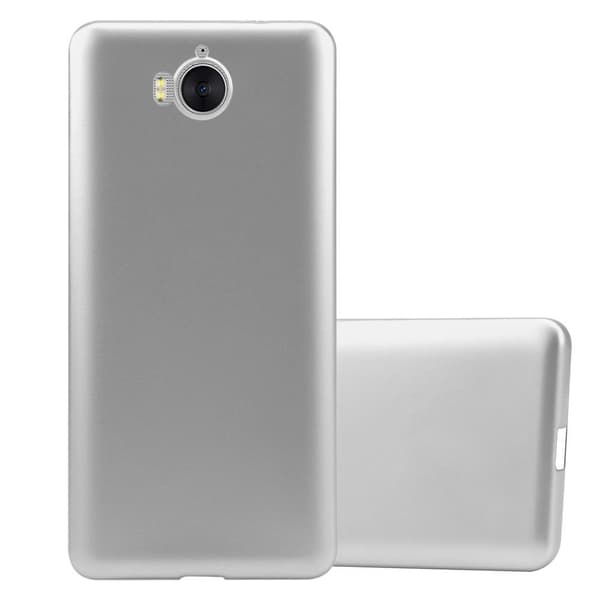 Huawei Y5 2017 / Y6 2017 Suojakuori Kotelo valmistettu joustavasta TPU-silikonista METALLINEN HOPEA