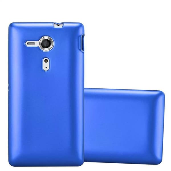 Sony Xperia SP Skal Fodral Mobilskydd av flexibelt TPU-silikon METALLISKT BLÅ
