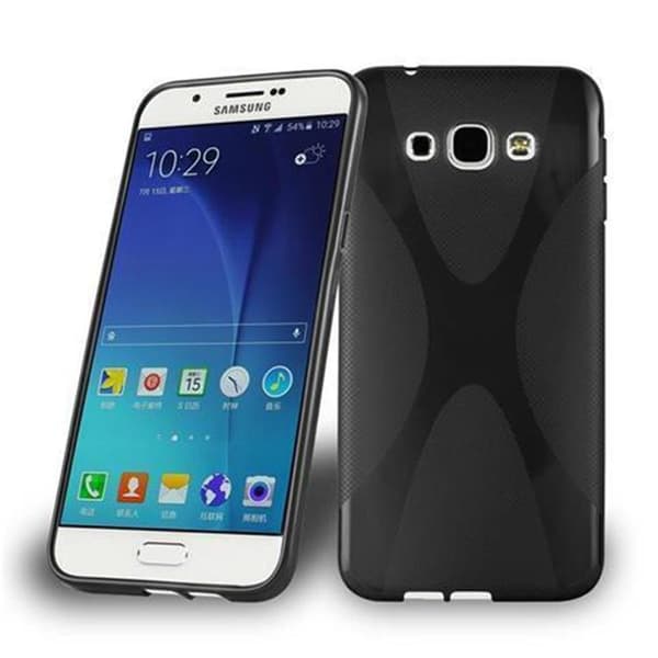 Samsung Galaxy A8 2015 Suojakuori Suojakotelo joustavasta TPU-silikonista X-Line-muotoilussa