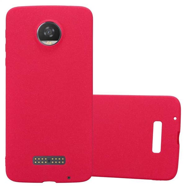 Motorola MOTO Z2 Skal Fodral Mobilskydd av flexibelt TPU-silikon FROST RÖD