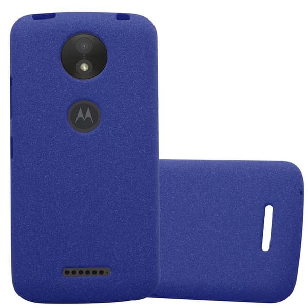 Motorola MOTO C PLUS Skal Fodral Mobilskydd av flexibelt TPU-silikon FROST MÖRK BLÅ