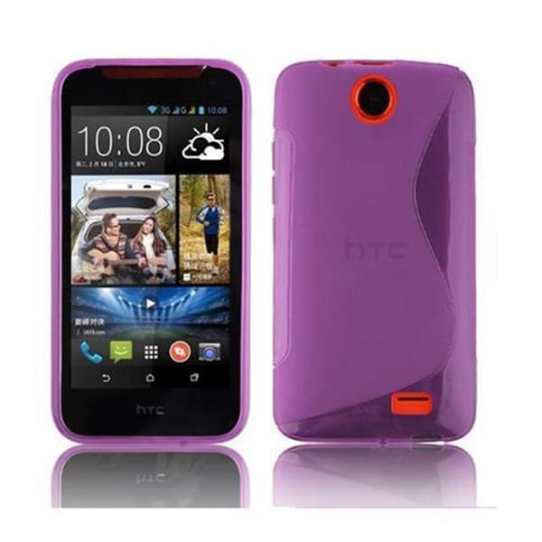 HTC Desire 310 Suojakuori Suojakotelo joustavasta TPU-silikonista S-Line-muotoilussa LILA VIOLETTI
