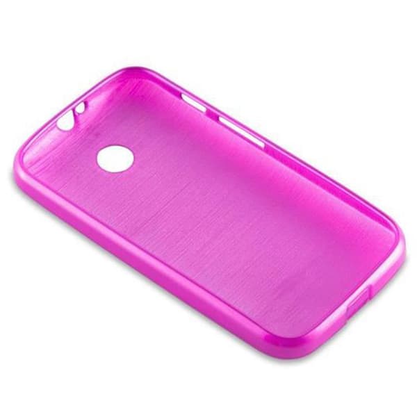 Motorola MOTO E Suojakuori Suojakotelo joustavasta TPU-silikonista harjatulla muotoilulla
