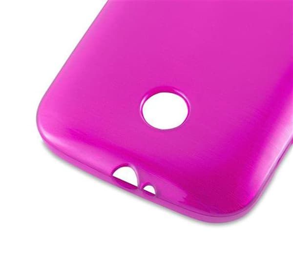 Motorola MOTO E Suojakuori Suojakotelo joustavasta TPU-silikonista harjatulla muotoilulla