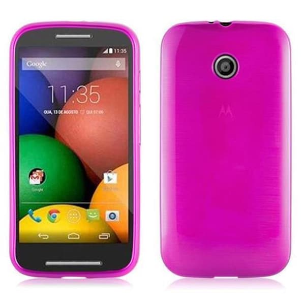 Motorola MOTO E Suojakuori Suojakotelo joustavasta TPU-silikonista harjatulla muotoilulla